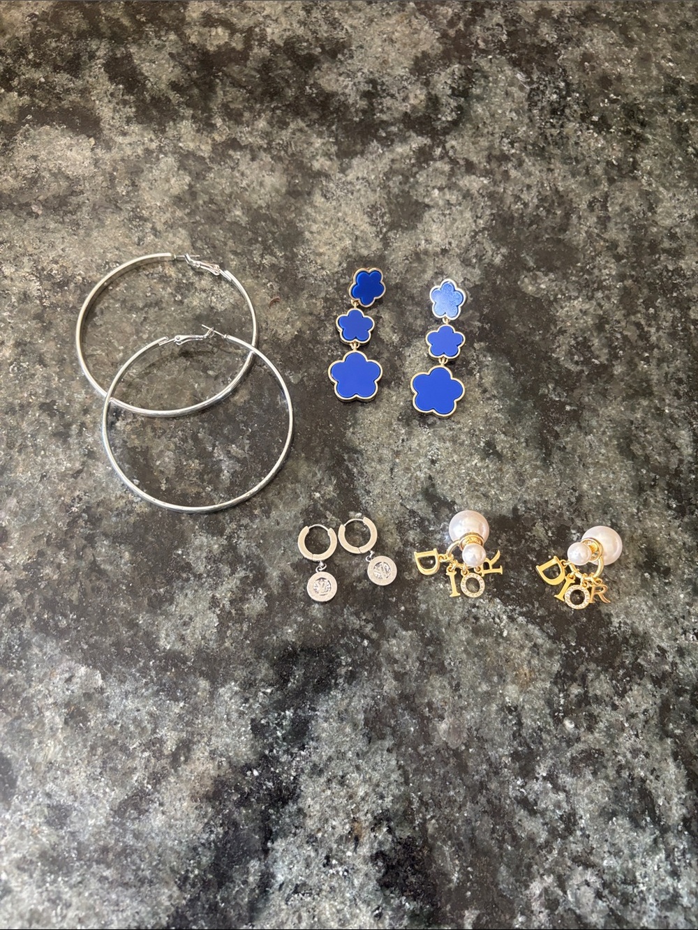 Designer costume earrings set of 4